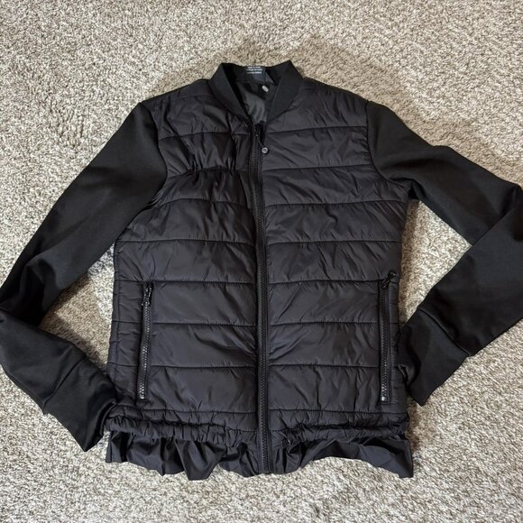 Mondetta Outdoor Project Jacket Womens XS Quilted Bomber Ruffle Hem Lightweight - Picture 1 of 9